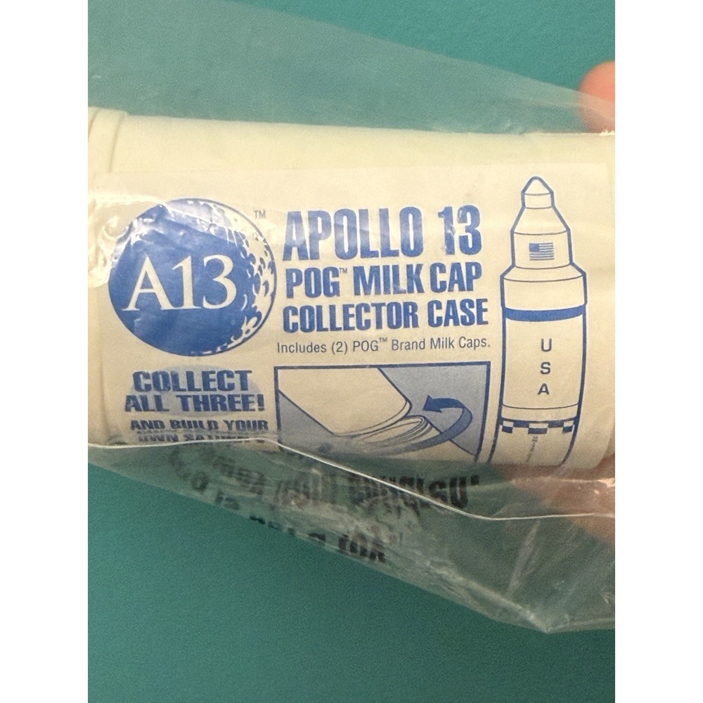 1995 Hardee's Apollo 13 POG Milk Cap Collector Case Sealed NASA Rocket NOS 1 / 3
